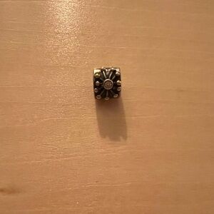 Silver Floral Charm Bead